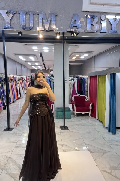 KİLOŞ İNCİ DETAYLI ABİYE